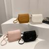 Bolso Cuadrado Pequeño Estilo Coreano Textivo Casual Bandolera Pequeña Bolso Lindo Simple Bolso de Hombro Hermoso de Moda para Mujer 2025