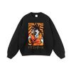 Suéter con capucha y estampado de dibujos animados de hip-hop estilo americano para hombres y mujeres, sudadera holgada de gran tamaño de marca de moda callejera para parejas