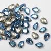 Estrela azul revestido gordo quadrado torto coração unha broca luz azul vidro unhas acessórios DIY acessórios para o cabelo atacado