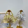Bolso de Acrílico con Forma de Concha, Moderno y Único, con Cadena de Perlas, Bolso de Mano Brillante, Bolso de Hombro, Bolso Pequeño para Decoración de Fiesta