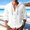 Camisa con capucha para hombre de moda primavera y verano 2026, color liso, texturizada, top casual de manga larga, Amazon transfronterizo.