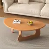 Mesa de Centro de Madera Maciza para Apartamentos Pequeños, Estilo Nórdico Minimalista Moderno, Vidrio Transparente, Diseño Minimalista, Mesa de Té Creativa de Isamu Noguchi