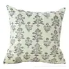 Estampado de Lona Floral Vintage de Primavera Transfronterizo Funda de Cojín Decorativa Cojín para Sofá Cojín para Sofá Estilo Granja Rústica