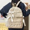 Mochila escolar japonesa Ins, ensino fundamental, ensino médio, colegial, para meninas, faculdade, estudante, mochila, laço de fita, veludo cotelê, mochila escolar