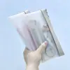 Estojo Transparente para Meninas, Estilo Coreano, Moderno, Simples, Grande Capacidade, Adequado para Alunos do Ensino Fundamental II e Médio, Bolsa de Papelaria Estilosa, Caixa de Papelaria 1