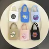 Labubu Gaga Hermana Kt Gato Piernas Largas Zsiga Lona Bolso Pequeño de Hombro Mini Bolso de Mano para Compras Bolsa de Tela Muñeca de Juguete de Moda