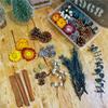 Pacote de material DIY misto de Natal Mori frutas secas flores secas frutas feito à mão embalado em caixa pinhão anel de jardim de infância decoração criativa