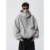 Cárdigan Sudadera Peso Pesado Americano para Hombre Otoño High Street Versátil Suelto Chaqueta para Pareja Marca Tendencia Top Retro Casual