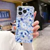 Funda para iPhone 17 de porcelana azul y blanca con patrón, venta al por mayor de fábrica, con diseños impresos UV y una carcasa protectora transparente con esquinas reforzadas para protección contra caídas
