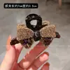 Pinza para el cabello con forma de lazo de diamante de lujo ligero estilo coreano, pinza de tiburón de moda 2025, pinza para el pelo, accesorio para la cabeza