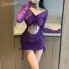 Lencería sexy para mujer, uniforme sexy y caliente, transparente, de manga larga, vestido tubo, traje de tentación, venta al por mayor, 260