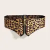 Retro Francés Talla Grande Sello de Cintura Diseño Decorativo para Mujer Vestido Ajustado Cintura Ceñida Cinturón Ancho Elástico para Usar por Encima