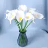 Venta caliente transfronteriza en stock lirio de cala simulación tallo único flor simulación mini decoración boda hogar flor artificial falsa venta al por mayor