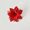Pó Dourado Platina Brilhante Flor de Natal Decorações de Natal Acessórios de Decoração para Árvore de Natal Atacado Suprimentos de Decoração de Natal Vermelhos