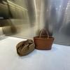 Bolso para Mujer 2026 Nuevo Color de Moda Bloqueo de Color Retro Tejido Cesta Bolso Tote Gran Capacidad Bolso Tote con Neceser a Juego