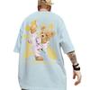 Camiseta Estilo Chinês 2026 Manga Curta Masculina, Solta Oversize Estampada Tamanho Grande Ins Tendência Moda Casal Manga Três Quartos Verão