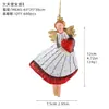Nuevo producto transfronterizo: Adorno para árbol de Navidad estilo vintage country americano, figura decorativa de niña ángel de Navidad en arte de hierro envejecido