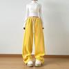 Pantalones deportivos de terciopelo grueso para mujer Otoño e Invierno 2024 Nuevo look holgado casual adelgazante Cintura media Recto Pierna ancha Pantalones