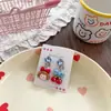 Lindo Dibujo Animado Gato Kt Niña Conejo Collar para Niños Pulsera de Cuentas Colorida Dopamina Clip para Oreja Accesorios para Bebé