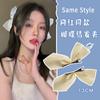 Jisoo Pinza para el Cabello de Lazo Estilo Mitad Igual Pinza Lateral Chica Coreana ins Linda Pinza para el Cabello Tocado Mujeres