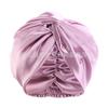 Gorro de dormir de doble capa de seda artificial transfronterizo, gorro de satén con giro cruzado, gorro para el cuidado del cabello, gorro de pañuelo, gorro de ducha, gorro de maquillaje de belleza