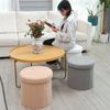 Taburete de Almacenamiento Plegable de Felpa de Oso Polar Redondo Estilo Nuevo Creativo Taburete Sofá Taburete Redondo de Tela Taburete de Almacenamiento Taburete de Almacenamiento