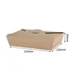 Caja Plegable de Papel Kraft Caja de Empaque para Llevar Impermeable y a Prueba de Aceite Caja para Pollo Frito Papas Fritas Barbacoa Caja Cuadrada Desechable para Ensalada