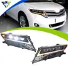 Adequado para modificação do conjunto de faróis do Toyota Venza 09-13 com faróis de lente LED de três olhos e piscas sequenciais