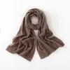 Cachemira Otoño/Invierno 2026 Nuevo Bufanda Larga para Mujer Color Sólido Hueco Protector de Cuello Bufanda Moda Chal de Punto Pullover