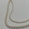 Shi Jia Qiang Guang Zhengyuan Collar de Perlas Artificiales Importadas de Doble Capa Superpuesto Cadena para Clavícula Fiebre