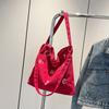 Bolsa de Lona de Gran Capacidad Perezosa Portátil Estudiante Casual Moda Bolso de Hombro Gran Capacidad Artístico con Texto Bolso Tote