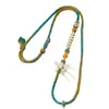 Cuerda de Colgante Puramente Tejida a Mano con Diseño de Flor de Durazno, Cuerda Hecha a Mano para Colgar Accesorios