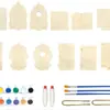 Venta Directa de Fábrica Juego de 2 Piezas de Casa para Pájaros de Madera Se Puede Pintar DIY Incluye Pinceles Adecuado para Niños de 4 a 8 Años