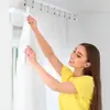 60 ganchos para poleas de cortina, juego de accesorios de cuentas para poleas nano silenciosas de plástico, accesorios para cortinas fáciles de reemplazar