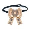 Corbatas de lazo de moda para mujer, estilo coreano, estilo de la Academia Británica, con corpiño de aleación vintage y diamantes de imitación, decoración de alta calidad.