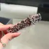 Grampo de Cabelo Roxo de Fio Exquisito e Doce Estilo Coreano com Laço de Strass, Presilha Bico de Pato para Mulheres, Acessório de Cabelo de Luxo Leve de Alta Qualidade