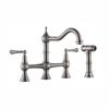 Kaiping Youjia baño Lavabo de Cobre grifo de cuatro agujeros cromado lavabo de ocho pulgadas doble manija Americano con rociador 3841
