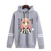 Sudadera con capucha de Anime Dishes Plays Home Ania para hombre, otoño, para adolescentes, marca de moda, top holgado de manga larga con hombros descubiertos