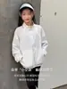 Roupa de Proteção Solar de Gola Alta para Verão, Roupa de Manga Longa com Sensação de Gelo, Novo Design Soltinho, Top Simples, Roupa de Proteção Solar Infantil para Mulheres