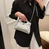 Bolsa de Mão Texturizada Estilo Chanel 2026 Nova Estilo Transfronteiriça Versátil Bolsa de Ombro Bolsa de Corrente Acolchoada Bolsa Transversal Simples para Mulheres