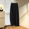 Pantalones de traje negros de pierna ancha para mujer hechos a medida, súper ventas otoño 2026, fluidos, holgados, casuales de pierna recta