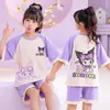 Pijama infantil de verão para meninas e meninos, manga curta, para bebês e crianças, com desenho animado, fofo, conjunto de homewear, roupa para usar em casa