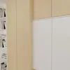 Fábrica de guarda-roupas sob medida para casa inteira em Moganshan, painel ecológico, porta de armário de vidro minimalista, porta a porta para armário de teto, aparador