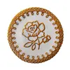 Estilo Europeu Simples Tapete de Chá Dourado Doméstico Anti-queimadura Mesa de Jantar Tapete de Isolamento Térmico 10cm Porta-copos Redondo Dourado Tapete de Chá Absorvente