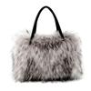 Bolso de Felpa con Piel Sintética Nuevo Transfronterizo Moda Bolso de Mano Bolso de Mano con Pelo Sintético de Mapache Bolso Tote de Gran Capacidad
