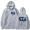 Tamanho Europeu Transfronteiriço Tendência Novo Rapper Sza Estampado Moletom com Capuz Masculino