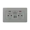 Comercio exterior 86 panel de enchufe de pared estándar europeo Europeo estándar europeo Alemán 16A regulación estándar alemán enchufe USB