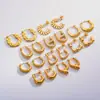 Pendientes de Acero de Titanio de Venta Caliente Transfronteriza Chapados en Oro de 18K Moda Letra A Pendientes de Gama Alta Tendencia Europea y Americana Pendientes de Acero de Titanio para Mujer