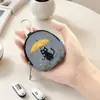 Porta-moedas Gato com Guarda-chuva, Bolsa de Armazenamento Impermeável de Couro Sintético com Zíper, Estojo Multifuncional Mini para Fones de Ouvido