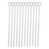 Acero Inoxidable 410 Gancho en Forma de 9 Colgante Estufa Brocheta Plana Horno Universal Brocheta para Barbacoa Aguja de Barbacoa Casera Brocheta para Asar Carne Brochetas Deflectoras
